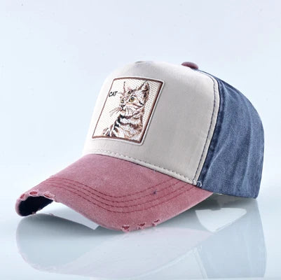 Unisex Baseball Cap Men Women Fashion Animals Embroidery