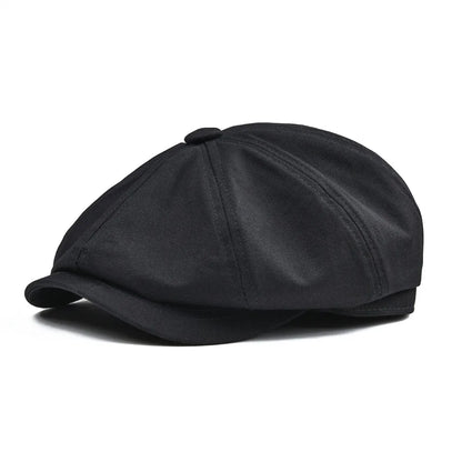 Newsboy Cap Men's Twill Cotton Eight Panel Hat Women's Baker Boy Caps Retro