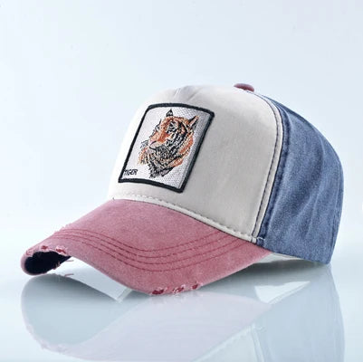 Unisex Baseball Cap Men Women Fashion Animals Embroidery