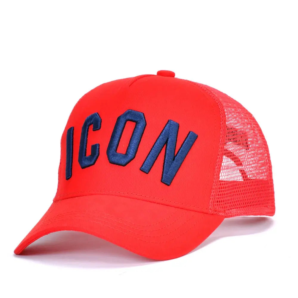 Mesh Summer Baseball Cap For Men Women Embroidery ICON Letters Dad Hat