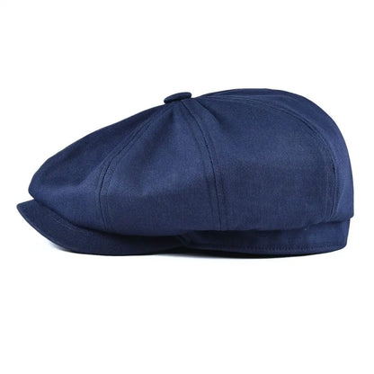 Newsboy Cap Men's Twill Cotton Hat 8 Panel Hat Baker Caps Retro