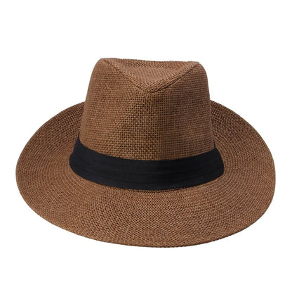 Hot  Fashion Summer Casual Unisex Beach Trilby Large Brim Jazz Sun Hat Panama Hat