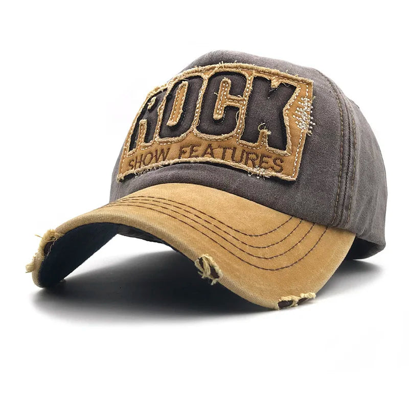 High Quality Letter Rock Embroidery Cotton Baseball Cap