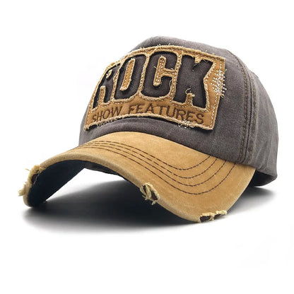 High Quality Letter Rock Embroidery Cotton Baseball Cap