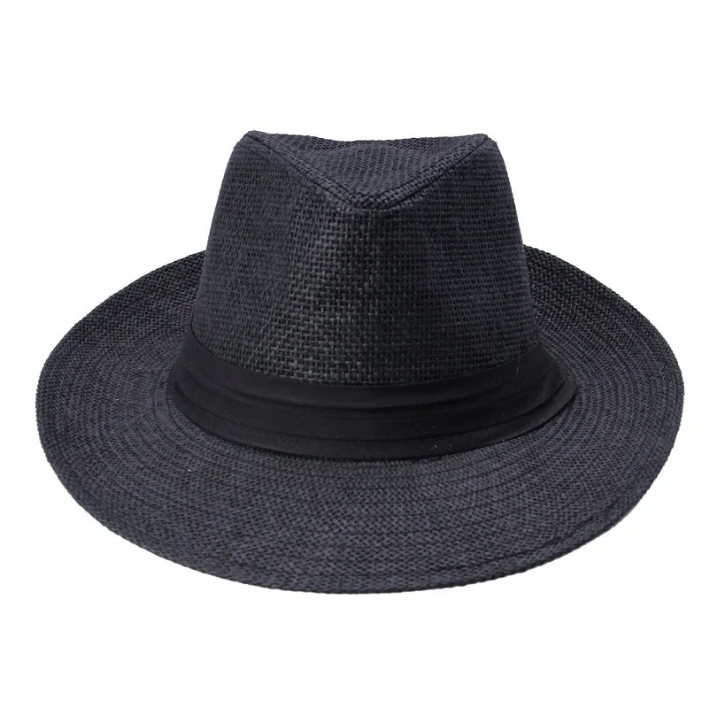 Hot  Fashion Summer Casual Unisex Beach Trilby Large Brim Jazz Sun Hat Panama Hat
