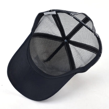 TQMSMY Fashion Embroidery White Horse Animal Trucker Hat Cotton Baseball Caps Breathable Summer Hats