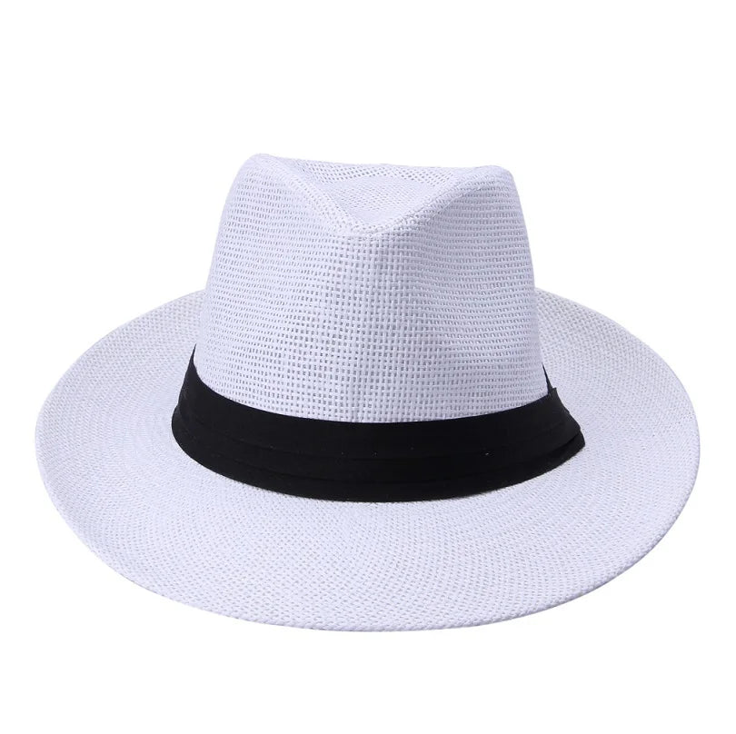 Hot  Fashion Summer Casual Unisex Beach Trilby Large Brim Jazz Sun Hat Panama Hat