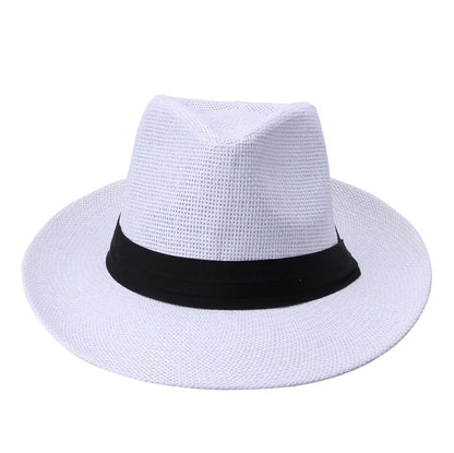 Hot  Fashion Summer Casual Unisex Beach Trilby Large Brim Jazz Sun Hat Panama Hat