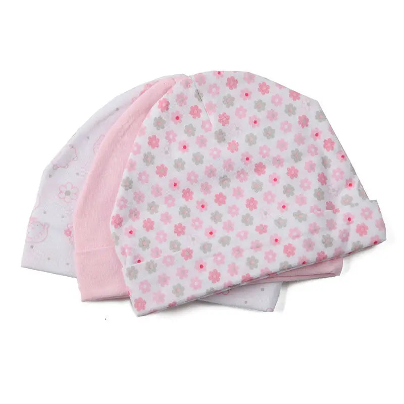 New Born Baby Boy Hats 3/5 Pieces Cotton Baby Girls Hats