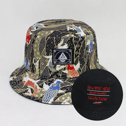Cotton Print Bucket Hat Fisherman Hat Outdoor