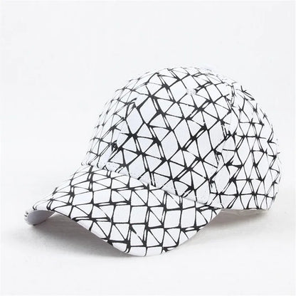 2021 Four Seasons Cotton Plaid Line Casquette Baseball Cap
