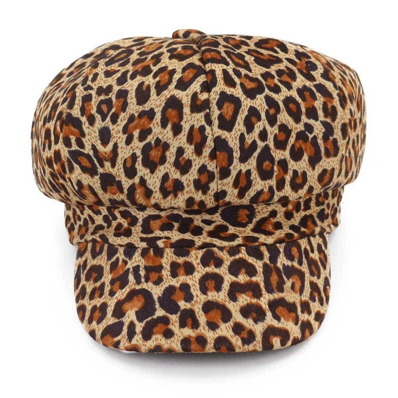 Fashion New Women Leopard Print Newsboy Caps