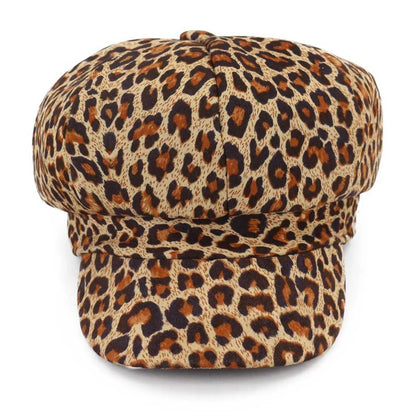 Fashion New Women Leopard Print Newsboy Caps