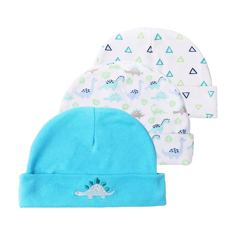 New Born Baby Boy Hats 3/5 Pieces Cotton Baby Girls Hats