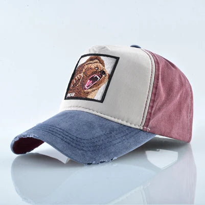 Unisex Baseball Cap Men Women Fashion Animals Embroidery