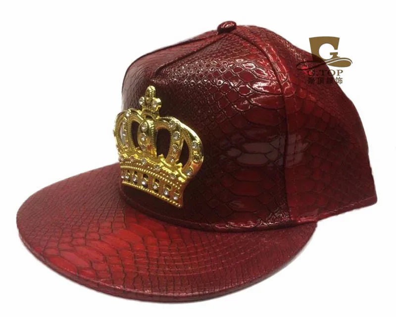 Doitbest Fashion Leather Autumn Brand Metal Crowne Europe Baseball Cap
