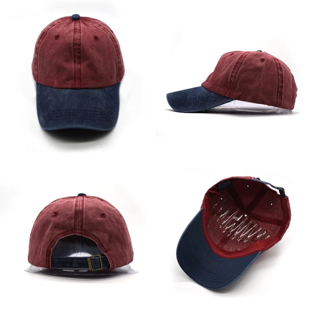 Washed Denim Snapback Hats Autumn Summer Men Women