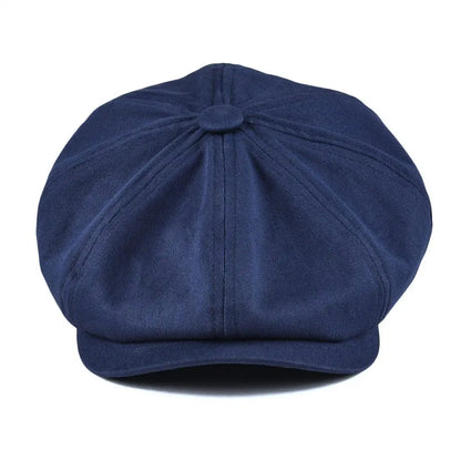 Newsboy Cap Men's Twill Cotton Hat 8 Panel Hat Baker Caps Retro