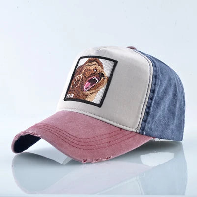 Unisex Baseball Cap Men Women Fashion Animals Embroidery