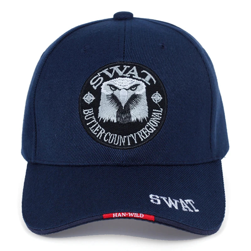 Swat Army Cap Male Embroidered Eagle Black Baseball Caps Men