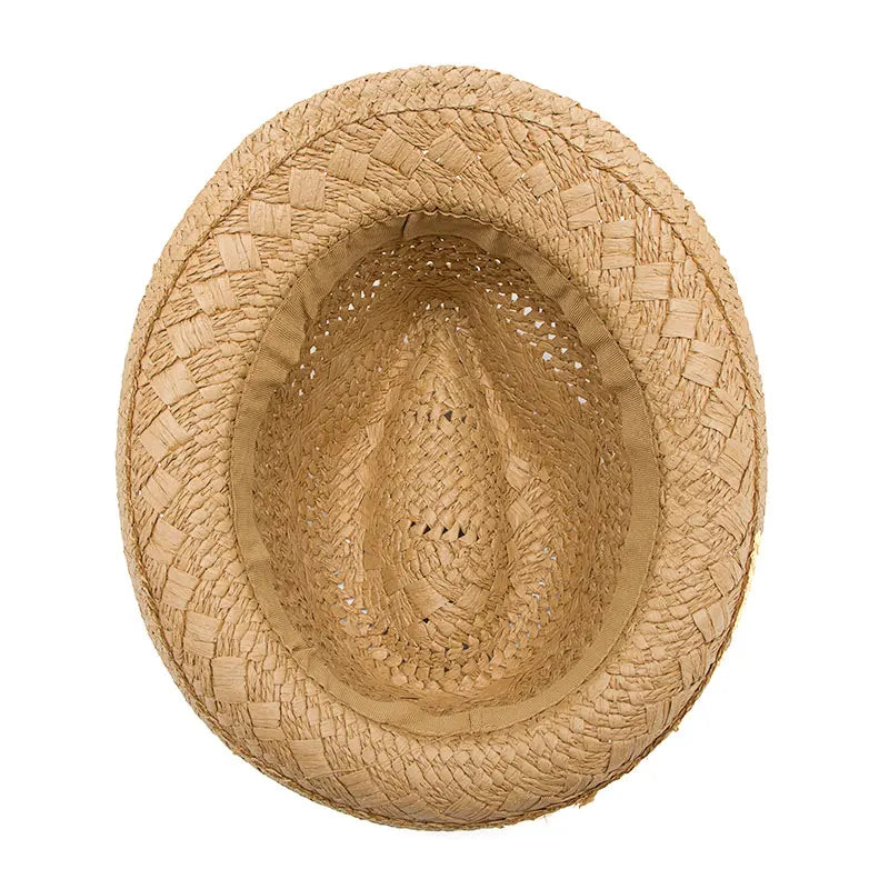 Summer Fashion Handmade Women's Beach Boho Fedora Straw Hat