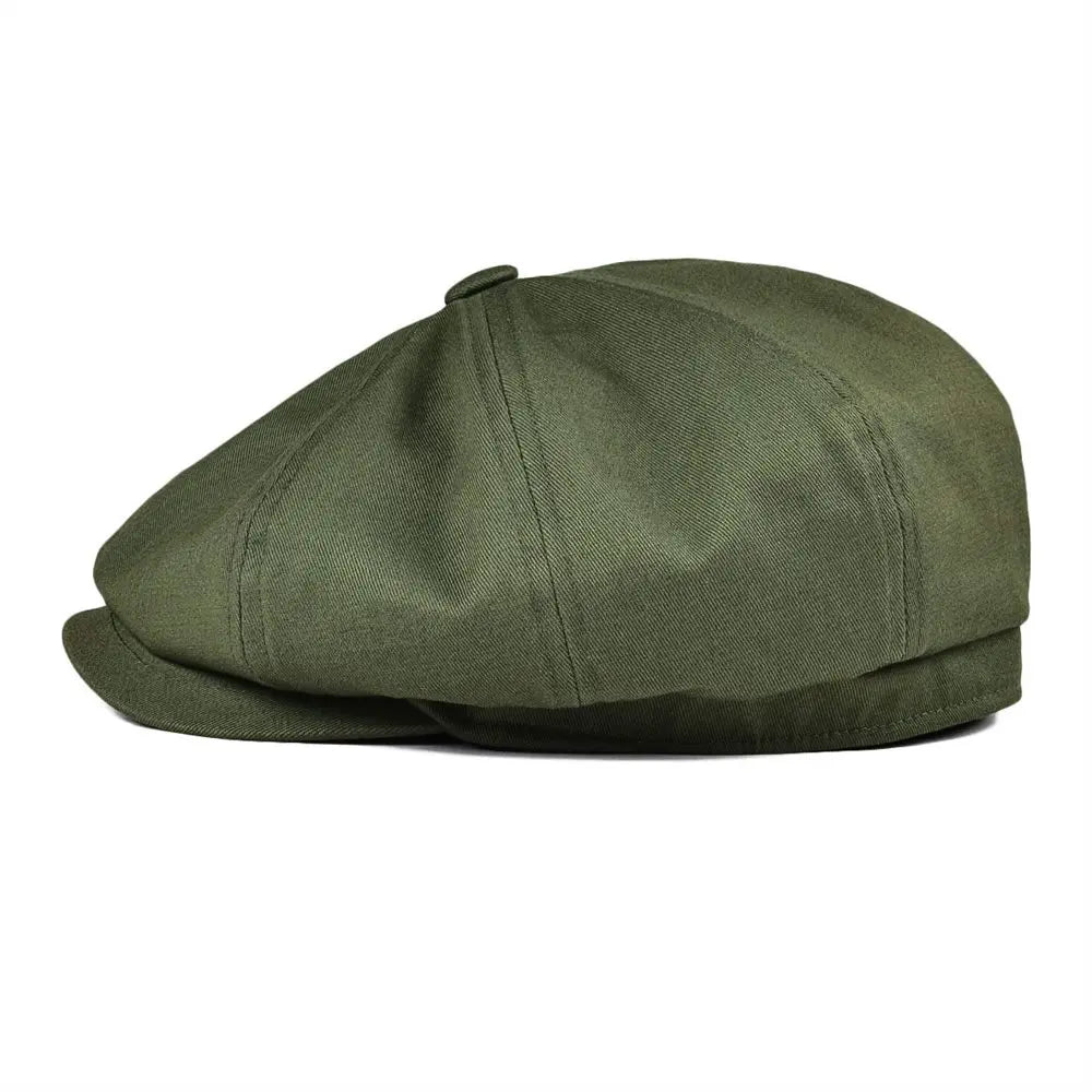 Newsboy Cap Men's Twill Cotton Eight Panel Hat