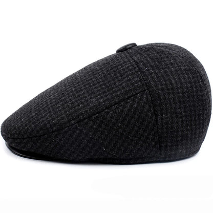 Classic Man Cap Autumn Winter Hat With Ear Flap Elder Man Male Dad Hat