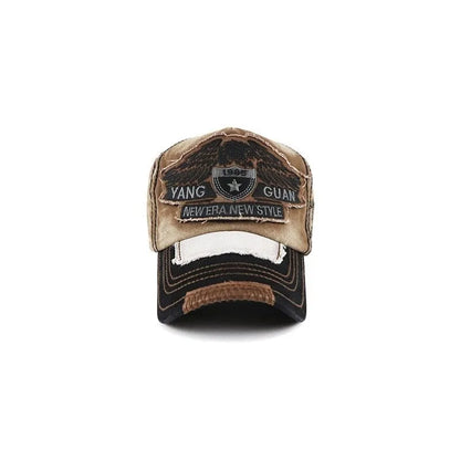 Men's Retro Washed Baseball Cap Fitted Cap Snapback Hat