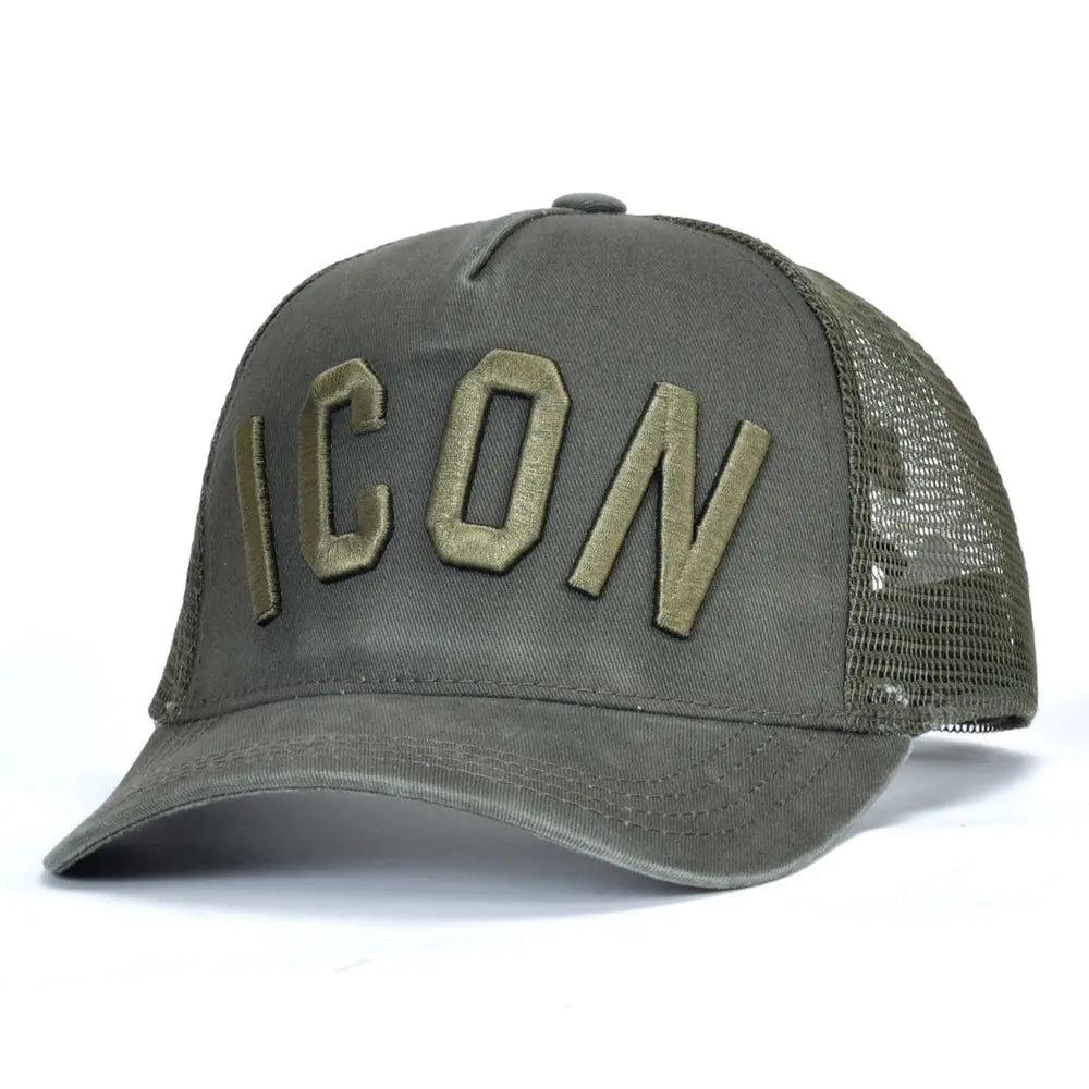Mesh Summer Baseball Cap For Men Women Embroidery ICON Letters Dad Hat