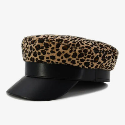 Ladies Fashion Leopard Print Beret Hats
