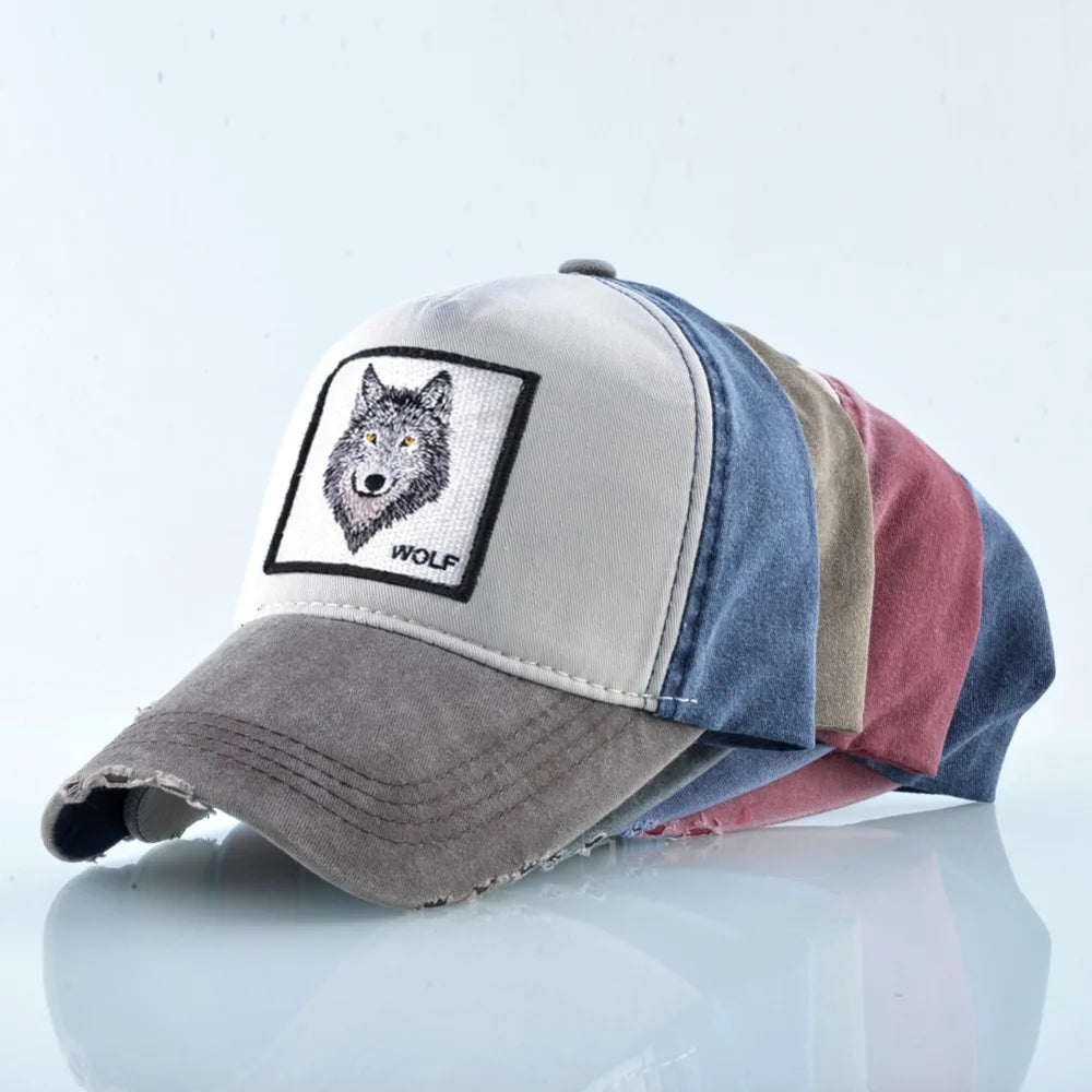 Unisex Baseball Cap Men Women Fashion Animals Embroidery