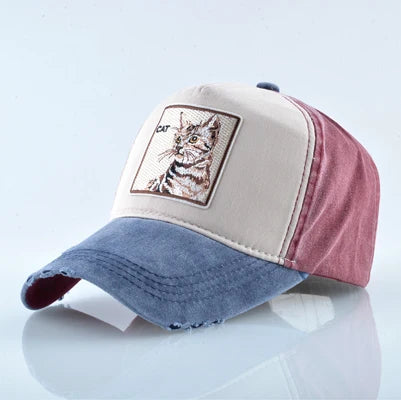 Unisex Baseball Cap Men Women Fashion Animals Embroidery