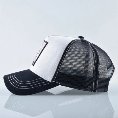TQMSMY Fashion Embroidery White Horse Animal Trucker Hat Cotton Baseball Caps Breathable Summer Hats