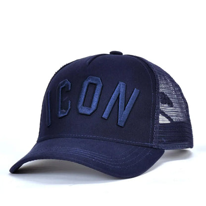 Mesh Summer Baseball Cap For Men Women Embroidery ICON Letters Dad Hat