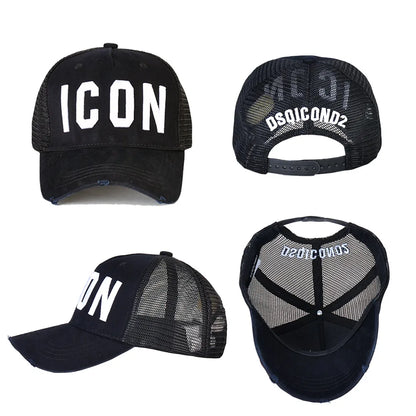 Mesh Summer Baseball Cap For Men Women Embroidery ICON Letters Dad Hat
