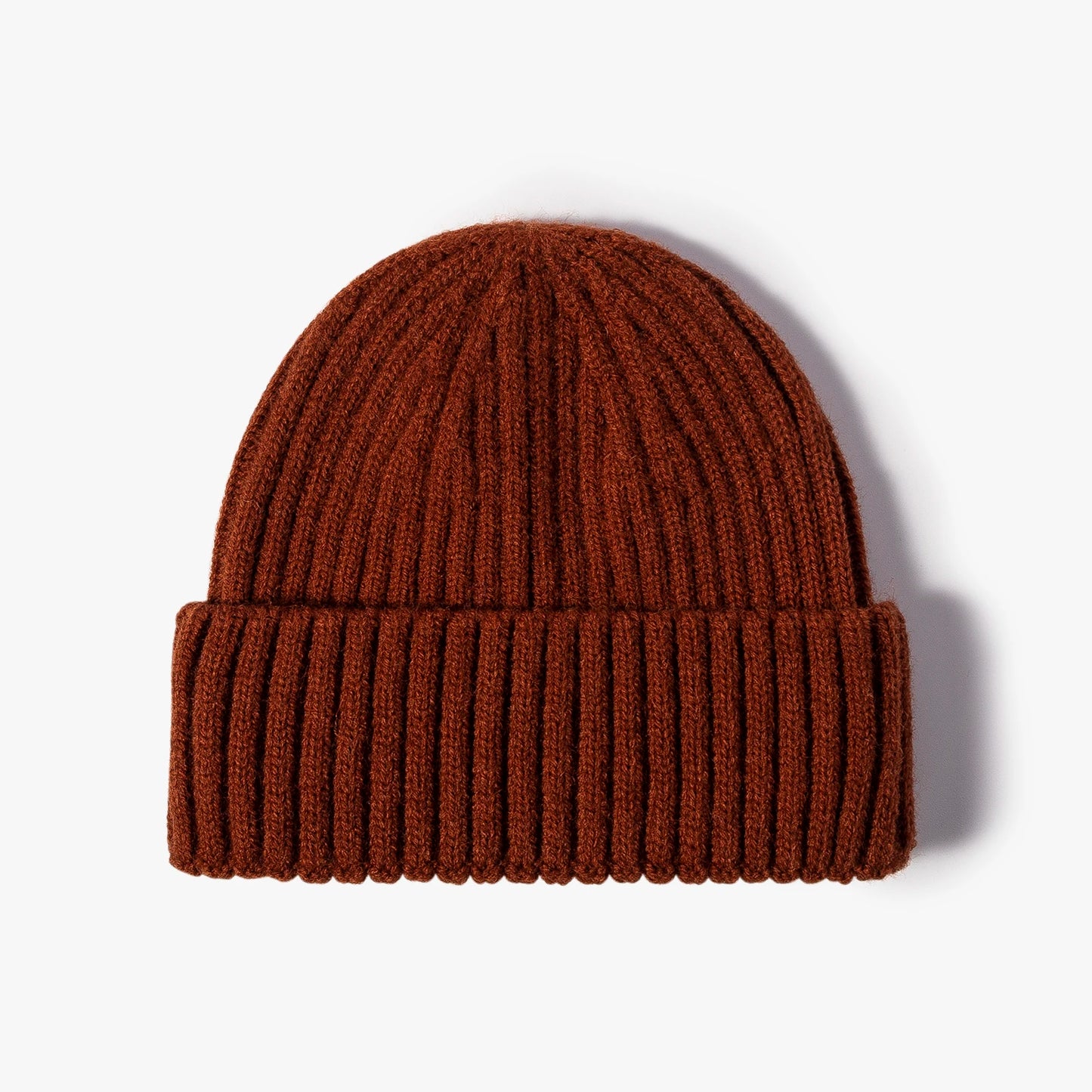 Youth Boys Girls Winter Warm Cuffed Plain Skull Knit Hat Cap