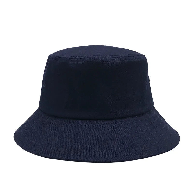 Bucket Hat for Ladies Beach Cotton Plain Panama Hats Big Bone Man Plus Size Fishing Sun Cap