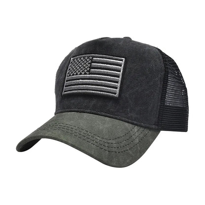 Custom USA Flag Baseball Cap Sports Trucker Caps