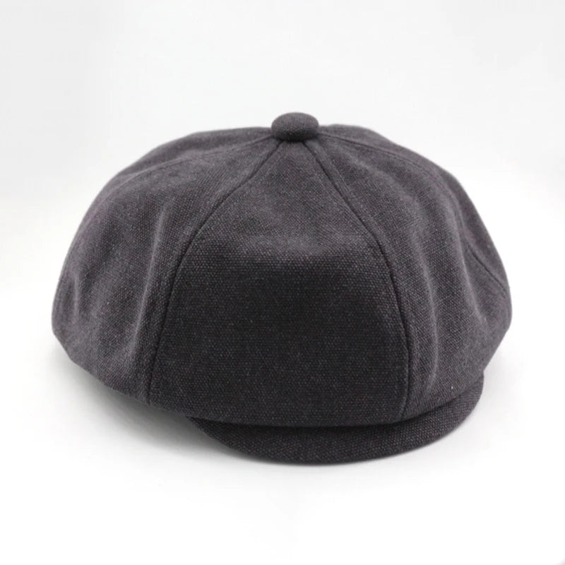 Brand Canvas Newsboy Caps Men High Quality Flat Caps