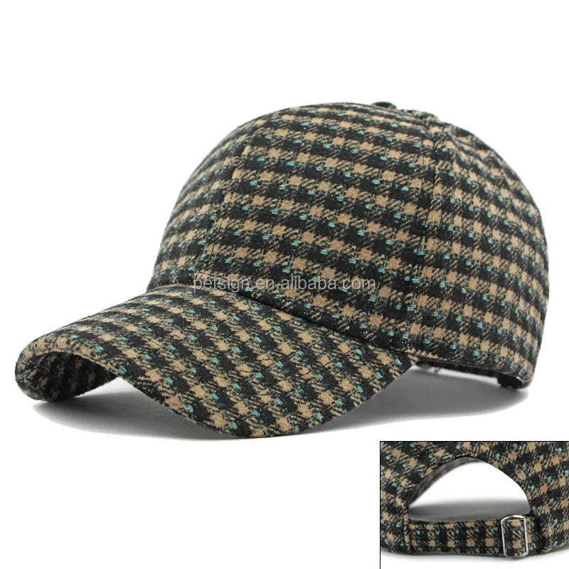 Spring And Autumn Female 6-Panel Tweed Cap
