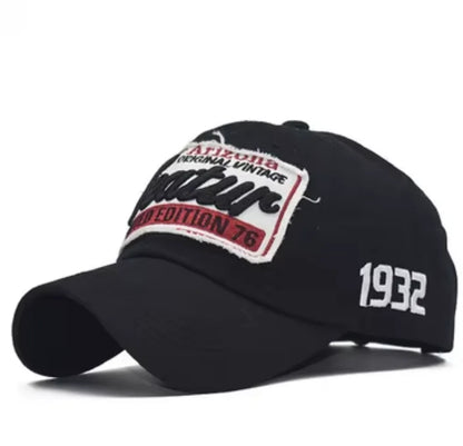 Six Colors Letter Embroidery 1932 High Quality Washed Custom Hat