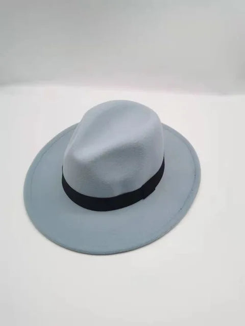 Women Winter Yellow Classic Elastic Fedora Hat