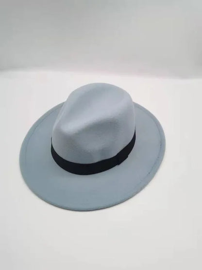 Women Winter Yellow Classic Elastic Fedora Hat