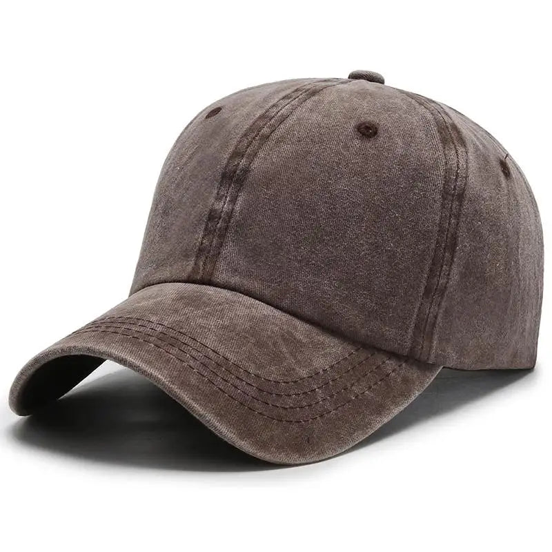 Unisex Cap Plain Color Washed Cotton Baseball Cap Men & Women