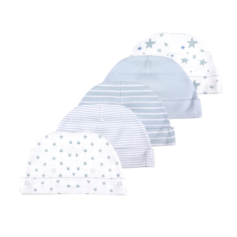 New Born Baby Boy Hats 3/5 Pieces Cotton Baby Girls Hats