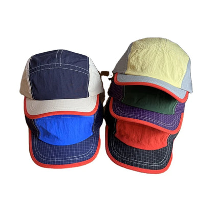 Outdoor Color-Block Quick Dry Five-Panel Adjustable