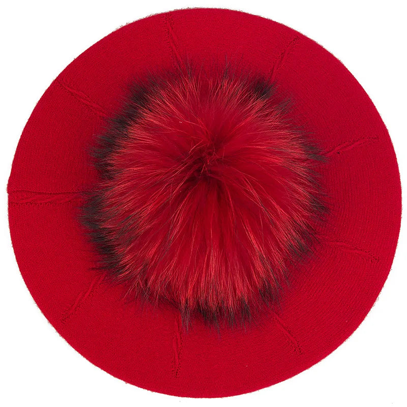 Fashion Elegant Sweet Women Beret Warm Winter Autumn Hat Lovely Ladies Party Hats