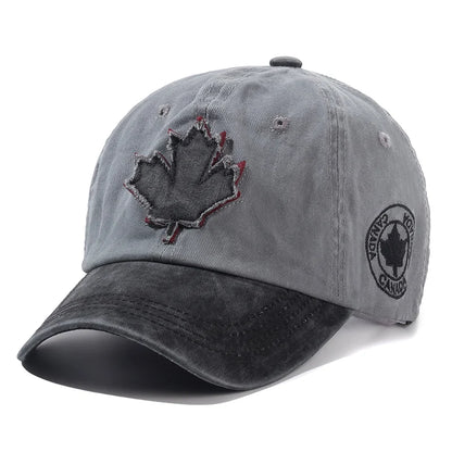 Unisex Washed Cotton Vintage Cap Canada Baseball Cap Men And Women