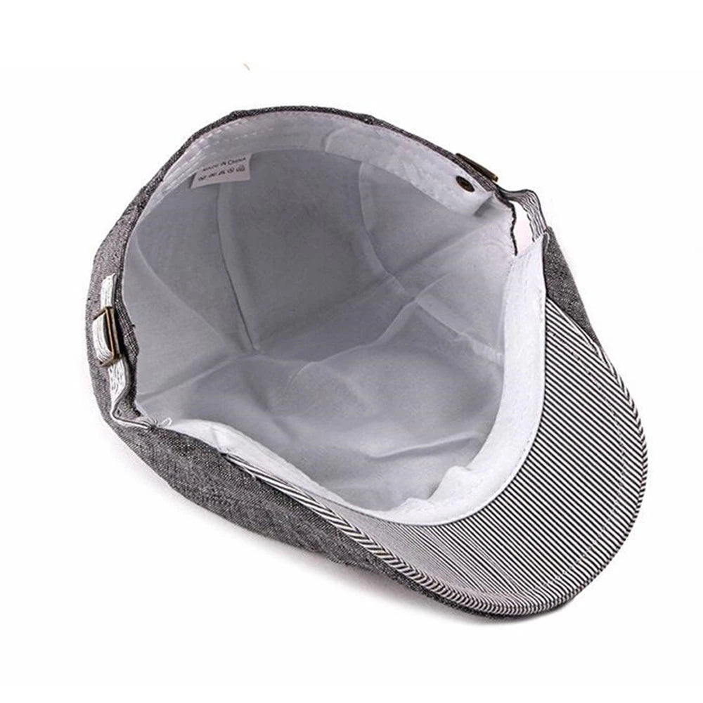 Men's Solid Berets Hat Golf Driving Sun Flat Disablement Fort Gatsby Hat