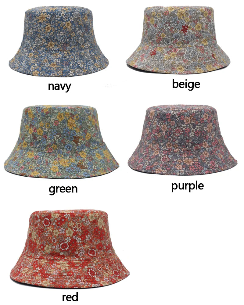 Bucket Hat Summer Panama Women Cotton